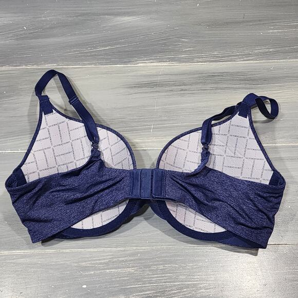 Victorias Secret Perfect Shape Bra Underwire Padded Navy Blue 36C - Picture 2 of 7